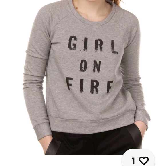Capitol Couture by Trish Summerville Hunger Games GIRL ON FIRE sweatshirt NWT - Picture 1 of 5